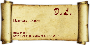 Dancs Leon névjegykártya